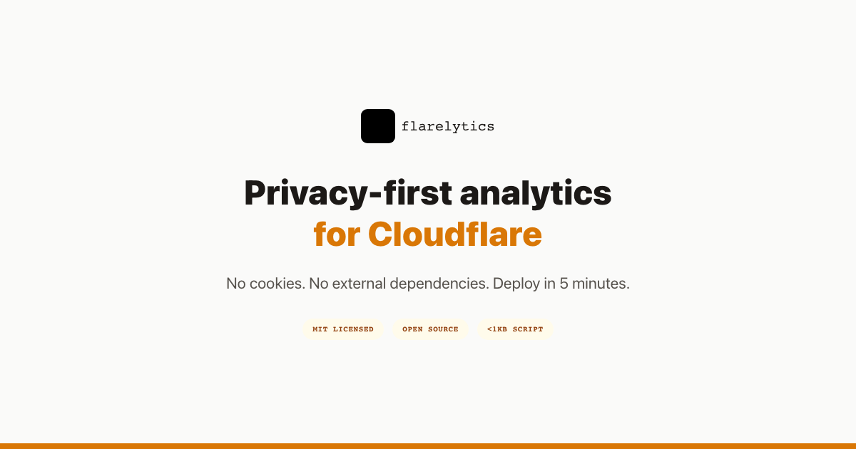 Flarelytics — Privacy-first analytics for Cloudflare